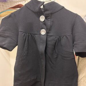 Charlotte black cardigan with crystal buttons